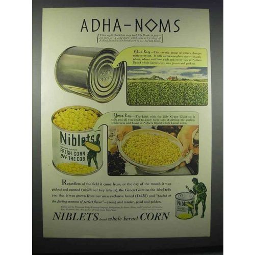 1945 Green Giant Niblets Corn Ad - ADHA-NOMS