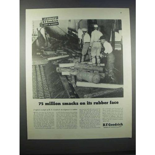 1946 B.F. Goodrich Rubber Cord Belt Ad - Smacks on Face