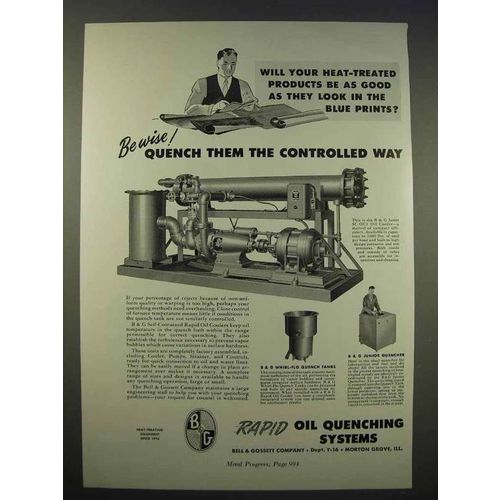 1946 B&G SC-OC1 Oil Cooler Ad - Quench Them Controlled