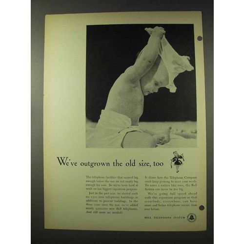 1948 Bell Telephone Ad - We've Outgrown the Old Size