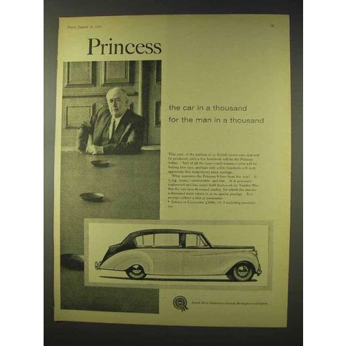 1960 Princess 4-Litre Car Ad - For Man in a Thousand