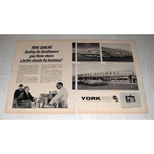 1964 York Air Conditioning Ad - Give Stores Climate