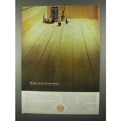 1967 GM Detroit Diesel Engine Ad - Less For Your Money