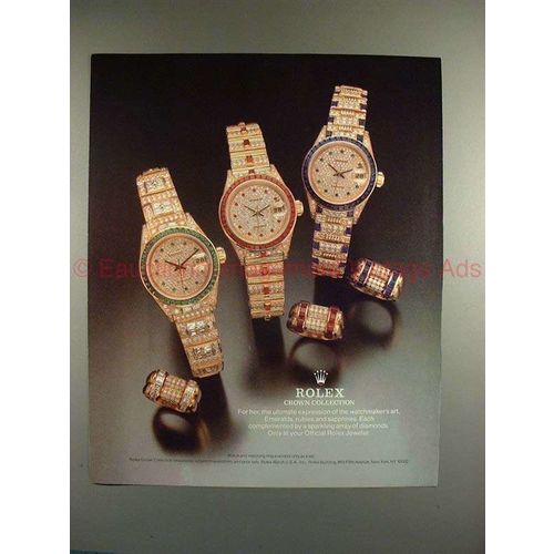 1987 Rolex Datejust Watch Ad - Crown Collection!!