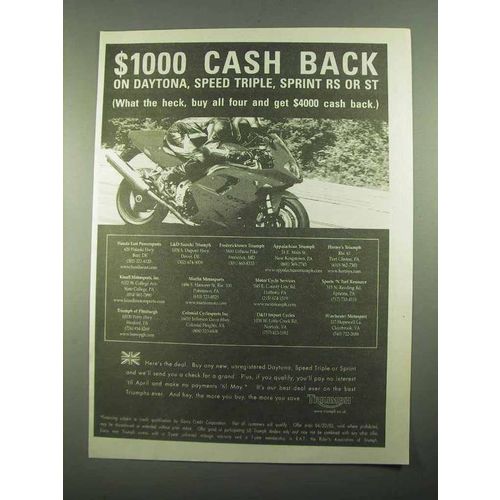 2003 Triumph Daytona Motorcycle Ad