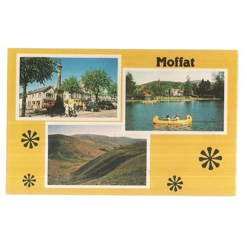MOFFAT, HIGHLAND, SCOTLAND unused postcard multiview Colourmaster =