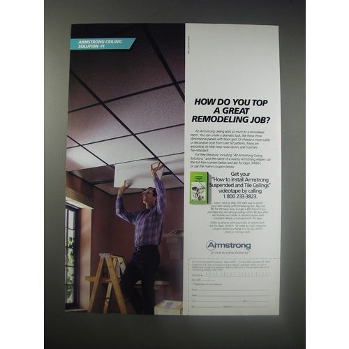 1990 Armstrong Ceiling Ad - How do you top a great remodeling job?