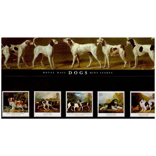 1991 - Dog Paintings by George Stubbs - Presentation Pack 215 - MINT