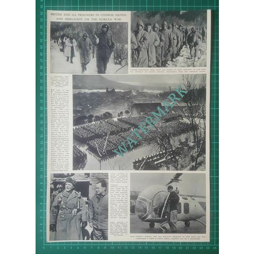 X682) British & US Prisoners Korea American 1st Marine Division - 1951 Clip