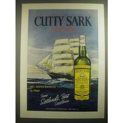 1962 Cutty Sark Scotch Ad - From Scotland's best distilleries