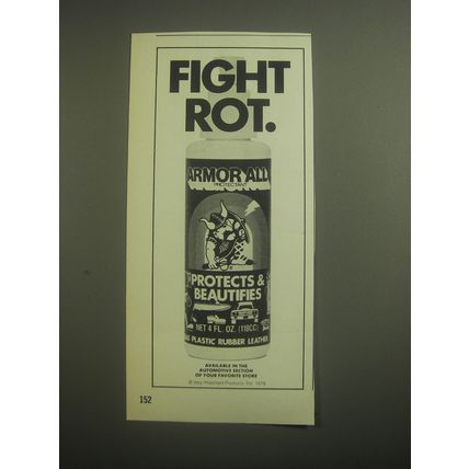 1979 Armor All Protectant Ad - Fight rot