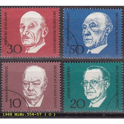 GERMANY BUND [1968] MiNr 0554-57 ( O/used ) Persönlichkeiten