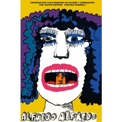 Movie Poster for film ALFREDO.Dustin Hoffman art film.Home room interior design.