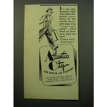 1950 Atlantic City New Jersey Ad - It's the big business man