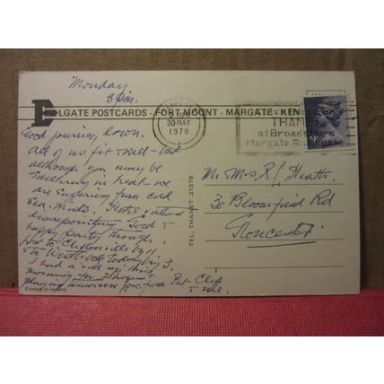 PALM BAY, CLIFTONVILLE, MARGATE, KENT used postcard by Elgate 1978 pm