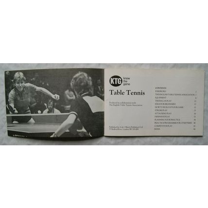 1987 Know the Game - Table Tennis