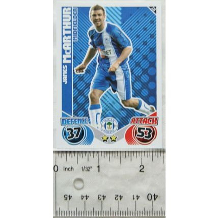 2010/11 Topps Match Attax Trading Card 339 James McArthur, Wigan Athletic