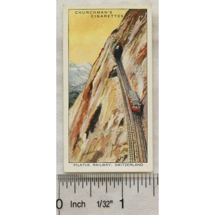 1937 Churchman Wonderful Railway Travel No. 37 Pilatus Railway, Switzerland