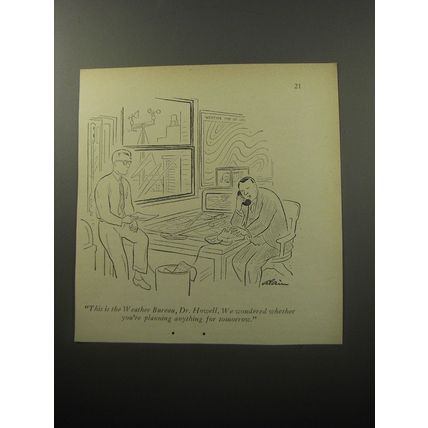 1950 Cartoon by Alain (Daniel Brustlein)- This is the Weather Bureau