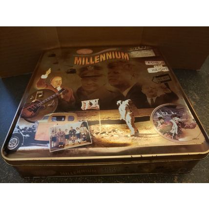 Millennium 1950-1960's Metal Box Jigsaw Puzzle 1000 Pc. Hasbro MB 1999 Complete
