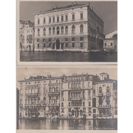 Venezia Grand Hotel 2x Vintage Postcard