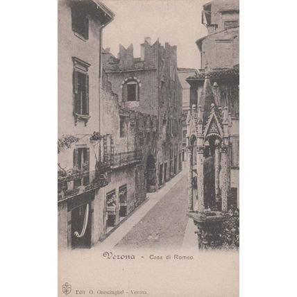 Verona Casa Di Romeo Italy Italian Antique Postcard