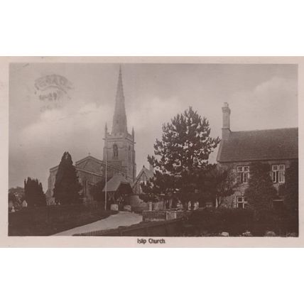 Islip Church Northamptonshire Real Photo Postcard