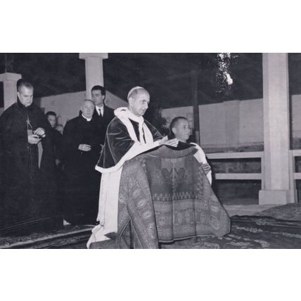 Tabgha Visit Of Pope John Paul Original Real Photo Postcard