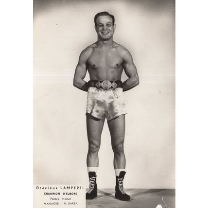 Gracieux Lamperti Old French Boxing Champion Management Photo