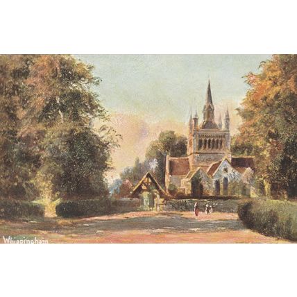 Artist Drawn Whippingham Showing Church Postcard (QIOW0026)