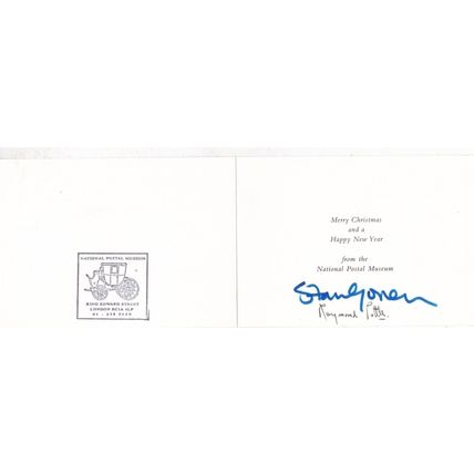 Ely Cathedral Royal Mail Stamp Greetings Card signed VGC