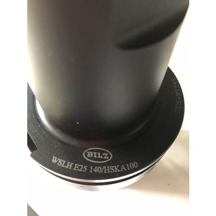 NEW BILZ UTS-93255 WSLH E25 140/ HSKA100 ENDMILL TOOL HOLDER, 25mm-BORE,Ay