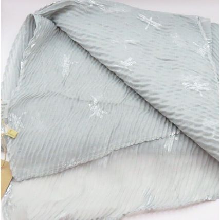 Ladies Scarf Silver Dragonfly Pale Grey Background 240 x 65 CM Polyester Gift