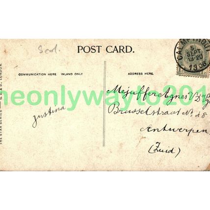 West Princess Street Gardens, Edinburgh, Scotland, Postcard,1906