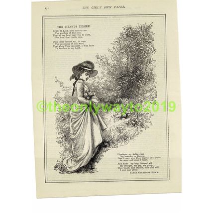Hearts Desire, Illustrated Poetry Sarah Stock, Book Illustration (Print), 1881/2