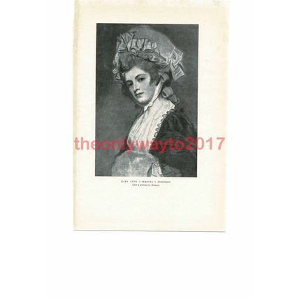 Mary Anne (Perdita) Robinson by Romney, Book Illustration, 1929