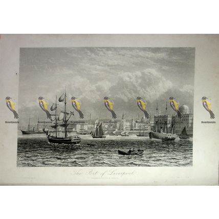 Port Of Liverpool, England, Book Illustration (Print), 1882
