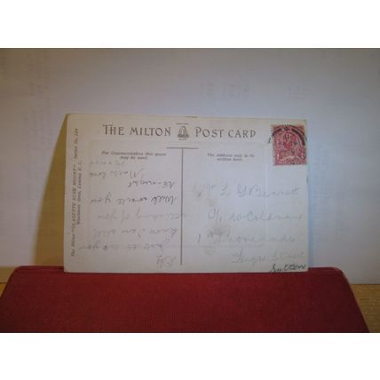 'WILL HE COME?', ROMANCE used antique postcard by Woolstone Bros. 1911 pm =