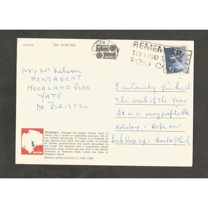 Postcard Devon John Hinde 2DC216 Torquay Multiview