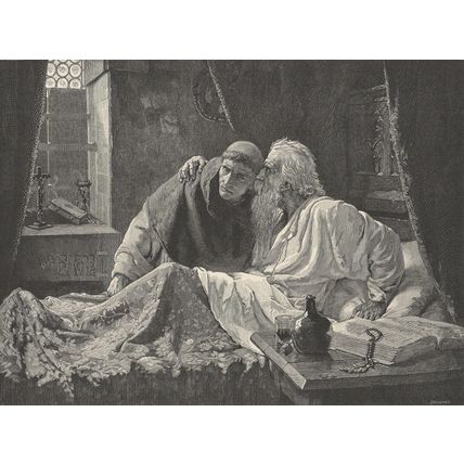 SECRET 1885 Edmund Blair Leighton - Paul Jonnard VICTORIAN ENGRAVING
