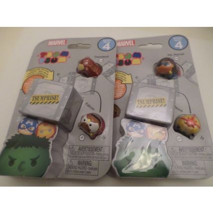 Marvel - Tsum Tsum - 2 packs of 3 - Daredevil/Falcon/Ms.Marvel/Nova + 2 Mystery