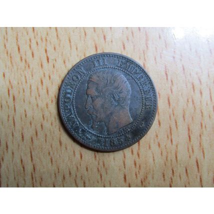France 1854W Napoleon III 2 Centimes Coin