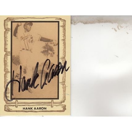 HANK AARON 1980 AUTOGRAPHED MILWAUKEE BRAVES HALL OF FAME HR WORLD CHAMPION