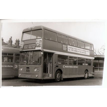 Black & White Photograph of Maidstone & District Motor Services Ltd. - FKM 710L