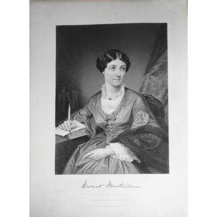Harriet Martineau - steel engraving - 1876 - Duyckinck Internationale Gallerie