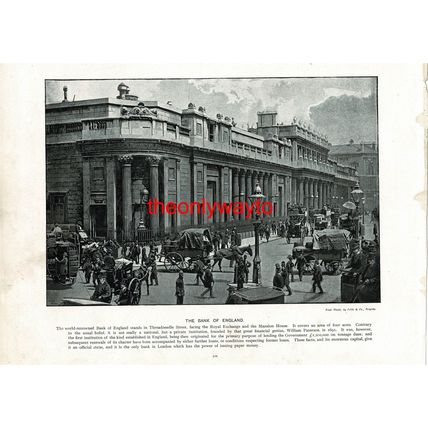 Bank Of England And The Royal Exchange, London, Book Illustration (Print), c1897