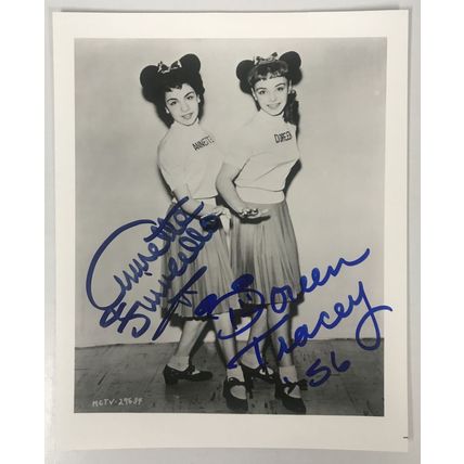 Annette Funicello & Doreen Tracey Signed Autographed Glossy 8x10 Photo