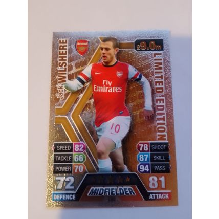 match attax 13/14 limited edition gold jack wilshire le2