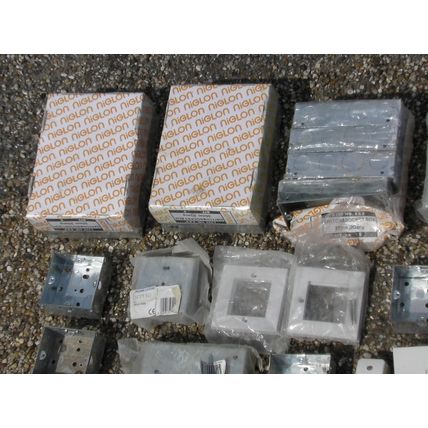 Bundle of Electrical Mains Socket Box Switch Wall Housings Faceplates 13A Single