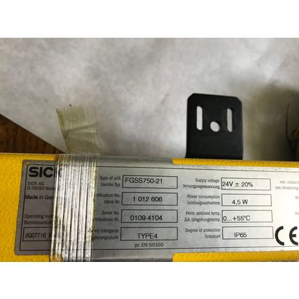 1 SET SICK FGSE750-21,FGSS750-21 SAFETY LIGHT CURTAINS SICK 30-FGS,TA